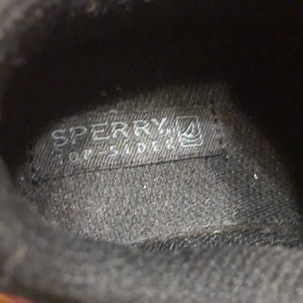SPERRY Boys Clipper Casual Black Shoes Size 9 1/2